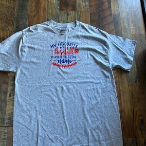 Gildan Gray Baseball Mom Graphic Tee